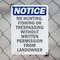 Signmission No Hunting Fishing Or Trespassing OSHA Notice Sign, Plastic, 7in W x 10in L, 2PK OS-2PACK-NS-P-710-V-14663 - alternate 6